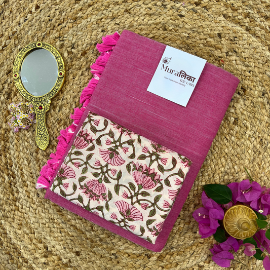 Muralika Rose Pink Handloom Saree