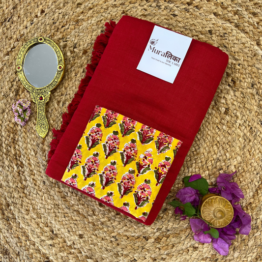 Muralika Red Handloom Saree