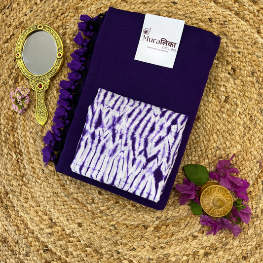 Muralika Purple Handloom Saree